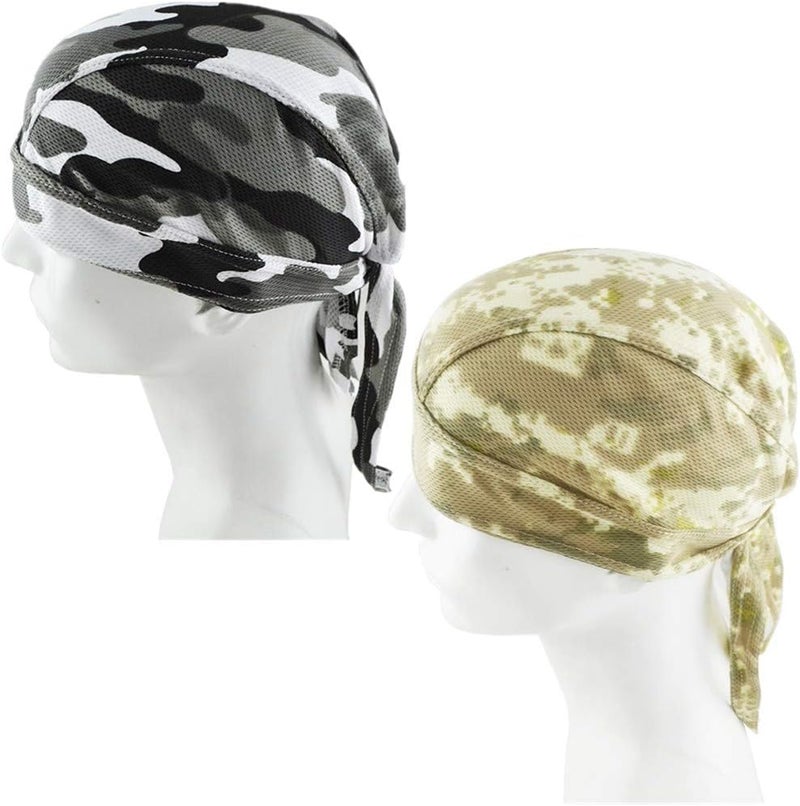 GUIFIER 4 Pack Do Rag/Dew Rag Beanie Cap Hat Chemo Cap Skull Cap for Men and Women - Image 2